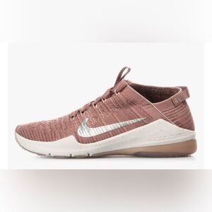 Nike Air Zoom Fearless Flyknit Mauve and Silver Athletic Shoes